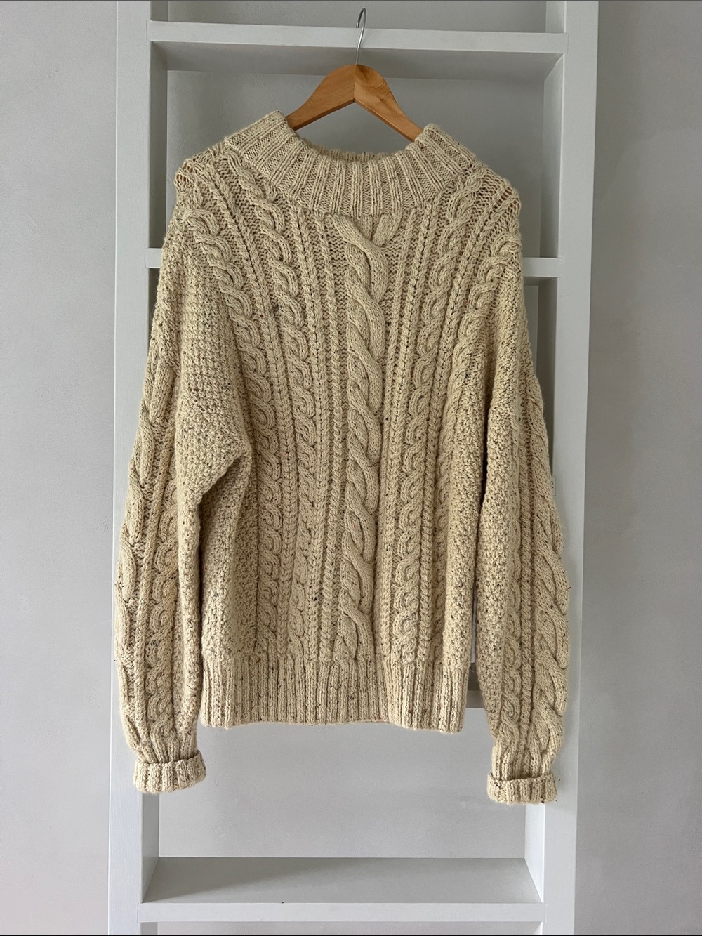 RARE Doen Serena Sweater - classic cable knit.